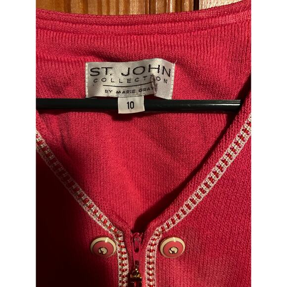 St. John Pink Cardigan Sweater - Picture 2 of 5